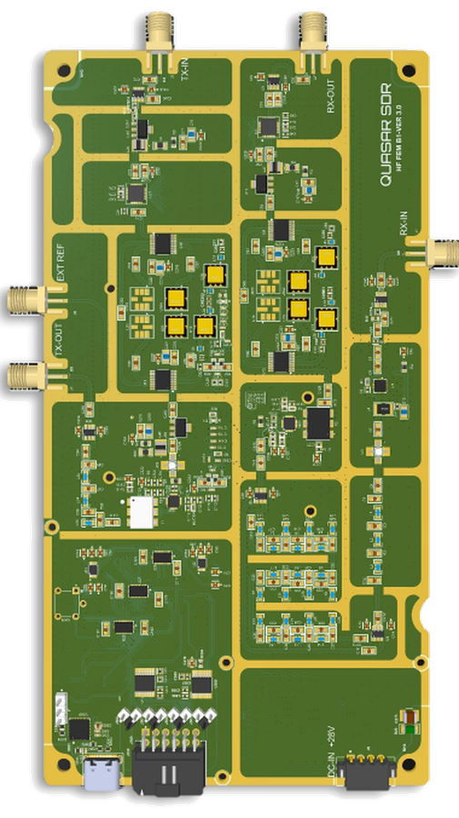 B1 — Up/Down Converter top-view PCB