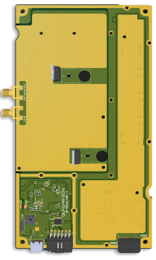 B2 — 50 W Power Amplifier top-view PCB