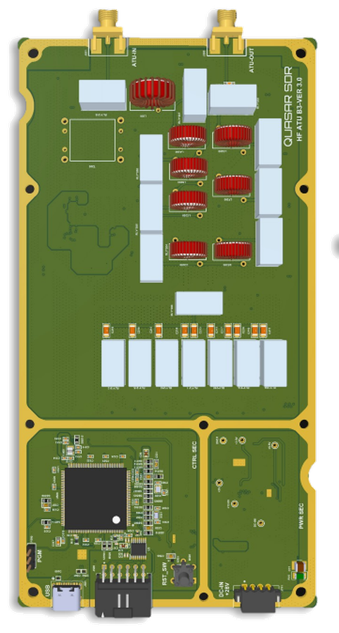 B3 — Antenna Tuning Unit (ATU) top-view PCB