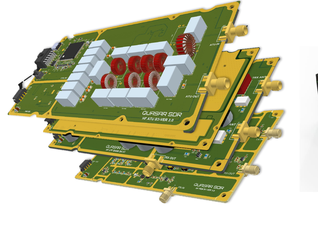 HF SDR FEM exploded PCB stack